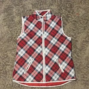 Red plaid women’s northcrest vest!